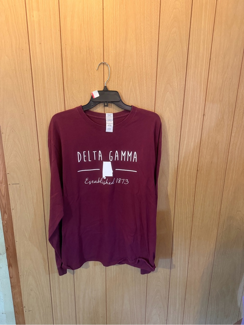Delta Gamma Alabama Maroon Long Sleeve Tee